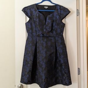 NWOT Black and Blue Floral Print Dress